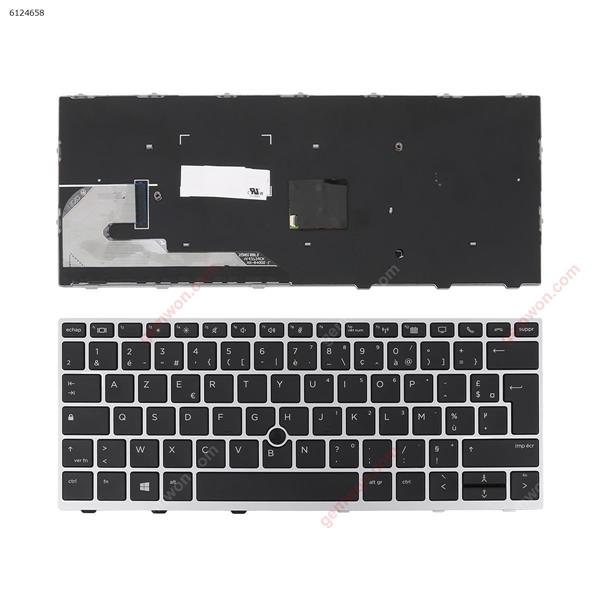 HP EliteBook 830 G5 SILVER FRAME BLACK (with point,Win8) FR 830 G5 Laptop Keyboard (OEM-A)