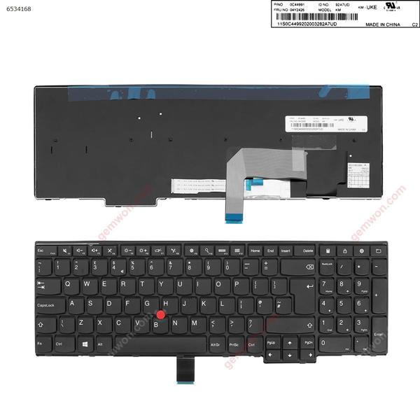 ThinkPad E531 T540 BLACK(With 6 Screws For Win8) UK 0C44991 Laptop Keyboard (OEM-B)