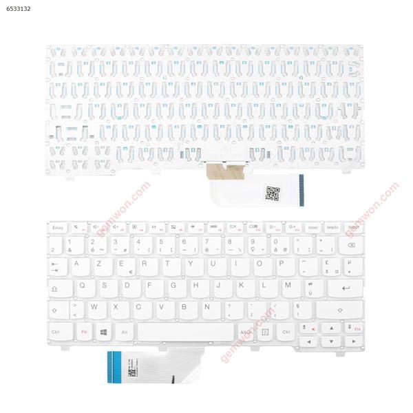 Lenovo Yoga 100s 100S-11 100S-11IBY  100S-14IBR   WHITE  Without FRAME，Small Enter  FR N/A Laptop Keyboard (A)