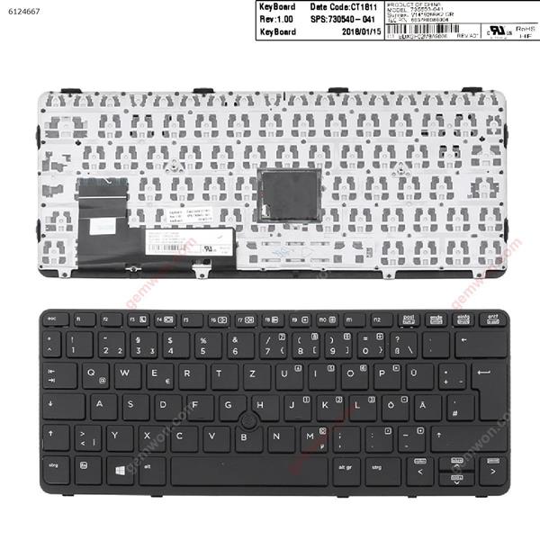 HP EliteBook 820 G1 BLACK FRAME BLACK (with point,Win8) GR 6037B0086004 Laptop Keyboard (A+)
