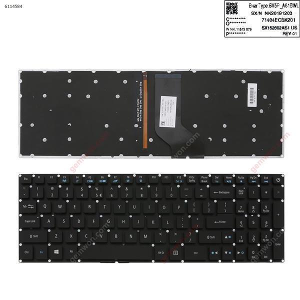Acer Aspire VX15 VN7-793G VX5-591G VX5-591G-52WN VX5-591G-707K VX5-591 BLACK Frame BLACK （backlit） US 71404ECBK201 Laptop Keyboard (OEM-A)