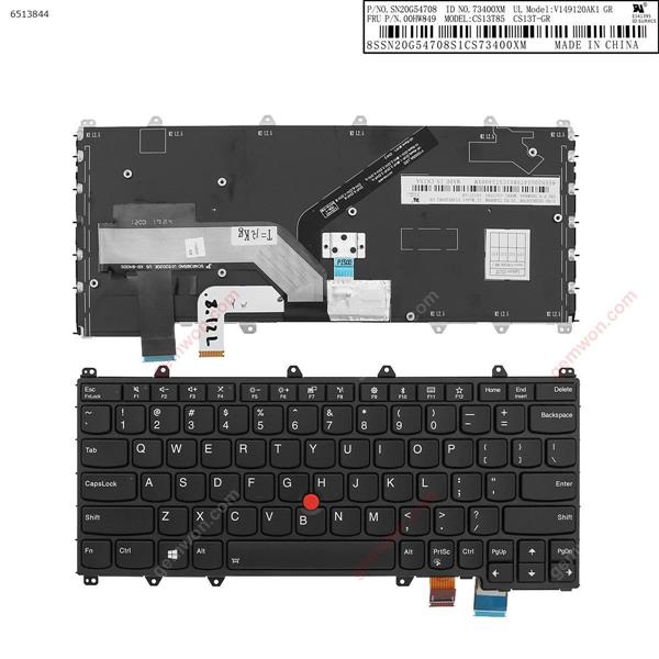 Lenovo ThinkPad Yoga Y370  Black（backlit ,With Point stick，win8） US 00HW849 Laptop Keyboard (OEM-A)