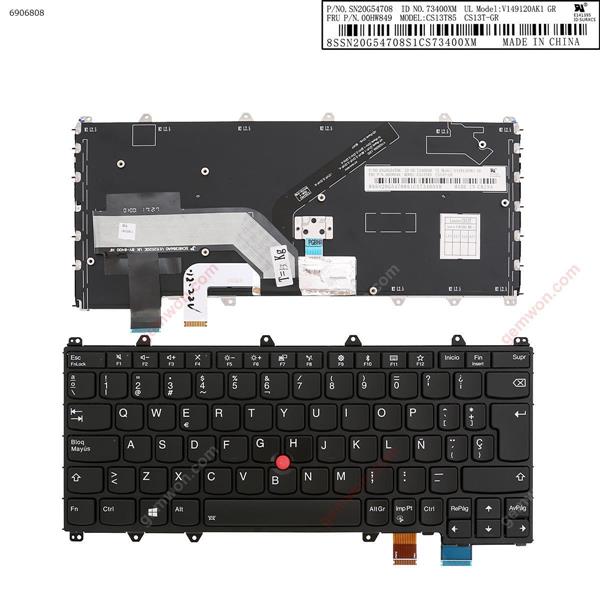 Lenovo ThinkPad Yoga Y370  Black（backlit ,With Point stick，win8） SP 00HW849 Laptop Keyboard (OEM-A)
