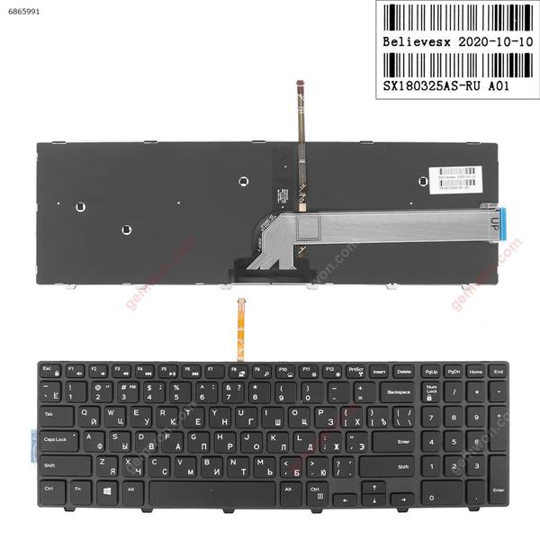 Dell Inspiron 15-5000 Series 5547 5521 5542 BLACK FRAME BLACK(Backlit, OEM  Win8)  RU N/A Laptop Keyboard (OEM-B)