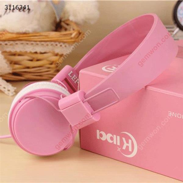 game headset，Folding head-mounted wire control microphone headset，pink Headset GAME HEADSET
