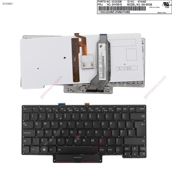 Thinkpad  X1 Carbon  1th Gen 2013 BLACK Backlit win8 UK 00PAP42 JIT 79CH0020-L 002-11M26LAB01 SF-2196 0C02206 47A1DE 04Y0815 GS-85GB Laptop Keyboard (OEM-A)