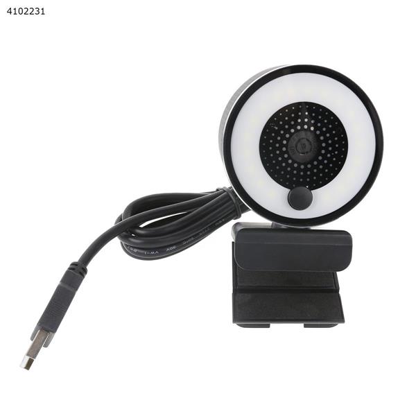 4K Webcam with Microphone and Ring Light for Streaming  IP Cameras N/A