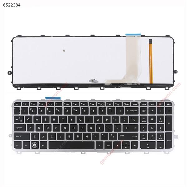 HP ENVY m6-n168ca m6-n010dx m6-n012dx SILVER FRAME BLACK (Backlit, Win7)   US N/A Laptop Keyboard (A+)