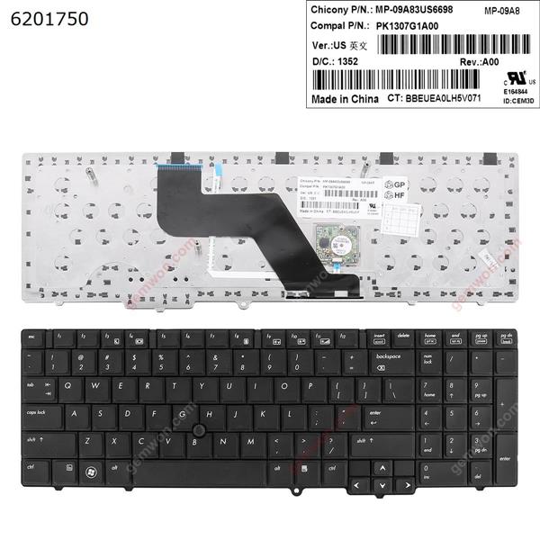 HP 8540W BLACK(With Point stick ) US PK1307G3A00 SN5097  MP-09A83US6698  PK1307G1A00 Laptop Keyboard ( )