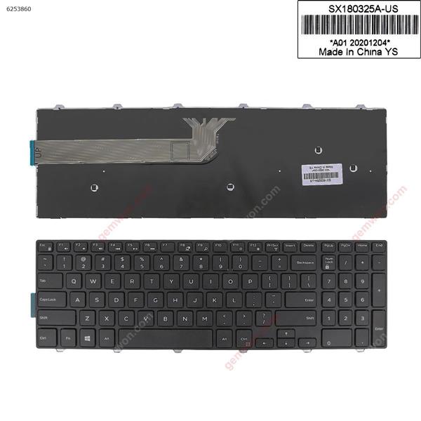 Dell Inspiron 15-5000 Series 5547 5521 5542 BLACK FRAME BLACK (Win8 OEM) US K2364 MB3461001 G160805 YX-K2102 NB10 Laptop Keyboard (OEM-B)