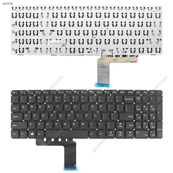 LENOVO Ideapad  110-15IBR 110-15   BLACK win8(Without FRAME， OEM Without Foil ) US N/A Laptop Keyboard (OEM-B)