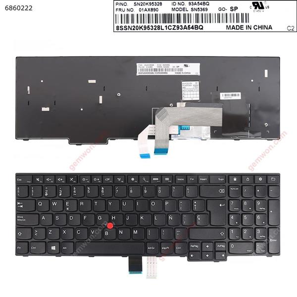 Thinkpad E555 E550 BLACK FRAME BLACK( With Point stick  OEM  ,Win8 ) SP SN20K95328 Laptop Keyboard (OEM-B)