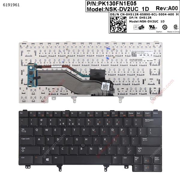 DELL Latitude E6420 E5420 E6220 E6320 E6430 BLACK(With Point stick ,blue print win8) US PK130FN3A00 Laptop Keyboard (OEM-A)