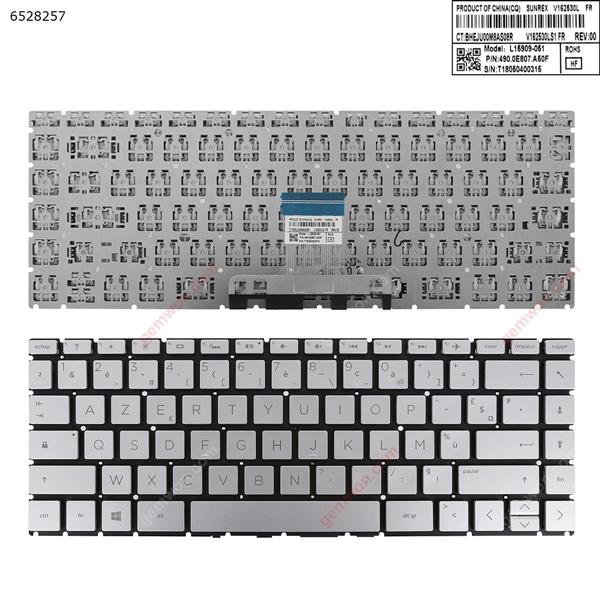 HP Pavilion 14-CE0015TU 14-CE0027TX 14-CE1005TX CE1004TX SILVER (Without FRAME) FR L15909-051 P/N 490.0E807.A50F Laptop Keyboard (OEM-A)