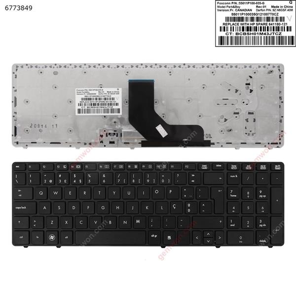 HP ProBook 6560B/EliteBook 8570P 8560P BLACK FRAME BLACK(Without Point stick)  OEM  WIN 8 PO N/A Laptop Keyboard (OEM-B)