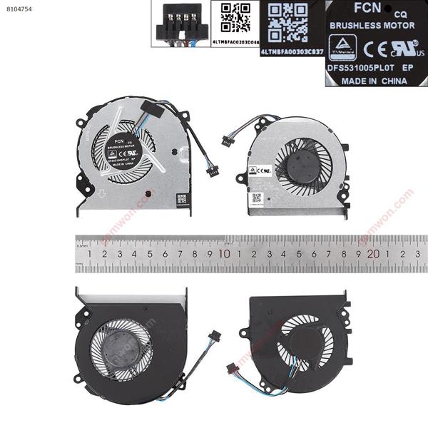 xiaomi 15.6 MI Ruby TM1802-AC -AD  MX110 Discrete graphics card Version ，2019 years（L+R，Original） Laptop Fan N/A