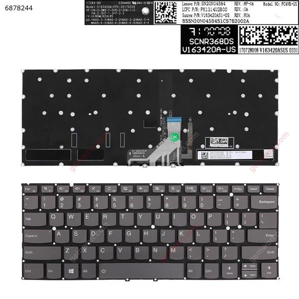 Lenovo Yoga 920-13 920-13IKB GRAY (Backlit,Without FRAME,WIN8) US SN20N04584   PK1314U2B00   V163420AS1-US Laptop Keyboard (OEM-A)