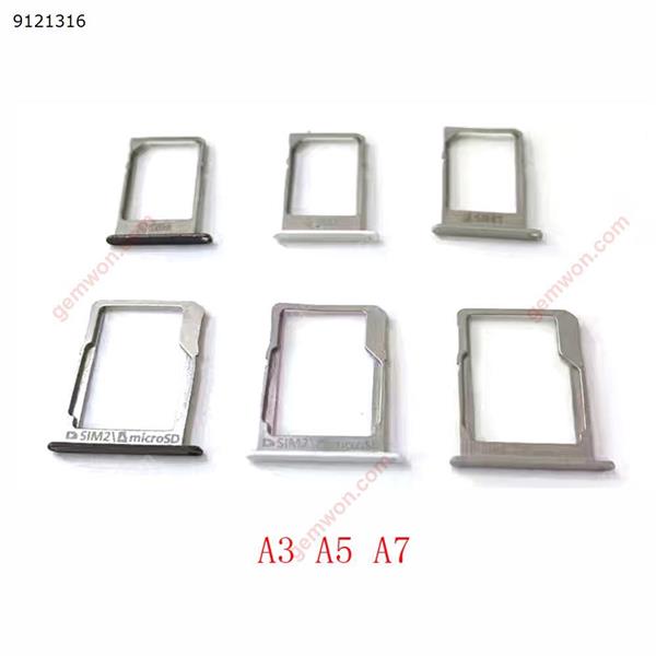 Sim Card Tray Holder Socket SD Slot For Samsung Galaxy A3 A5 A7 2015 Repalcement Part 1Set  
