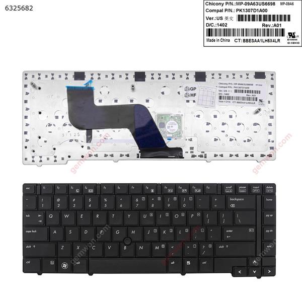 HP EliteBook 8440P 8440W BLACK(With Point stick) US V103102AS HF HT22106 TS42PG019-1 G1721AP1 FR599-4 Laptop Keyboard (A+)