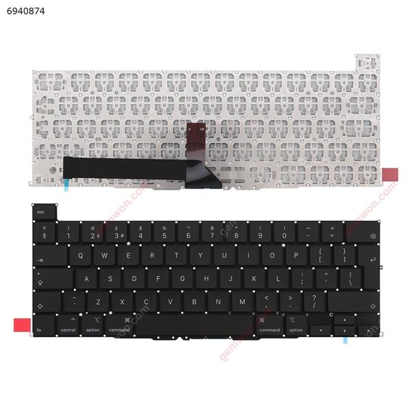 APPLE Macbook Pro A2141 BLACK(without Backlit) UK N/A Laptop Keyboard (OEM-A)