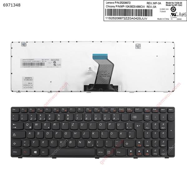 LENOVO Ideapad Z580 V580 G580 BLACK FRAME BLACK （Without  Foil ） OEM  GR CWN205A1 002-10A36LHF01 25206672 MP-10A36D0-686CW Laptop Keyboard (OEM-B)