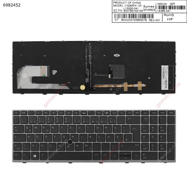 HP EliteBook 850 G5 GRAY FRAME BLACK (Backlit , with point ) GR 6037B0142104 V162826FK1 L13000-041 SQNR191ES Laptop Keyboard (OEM-A)