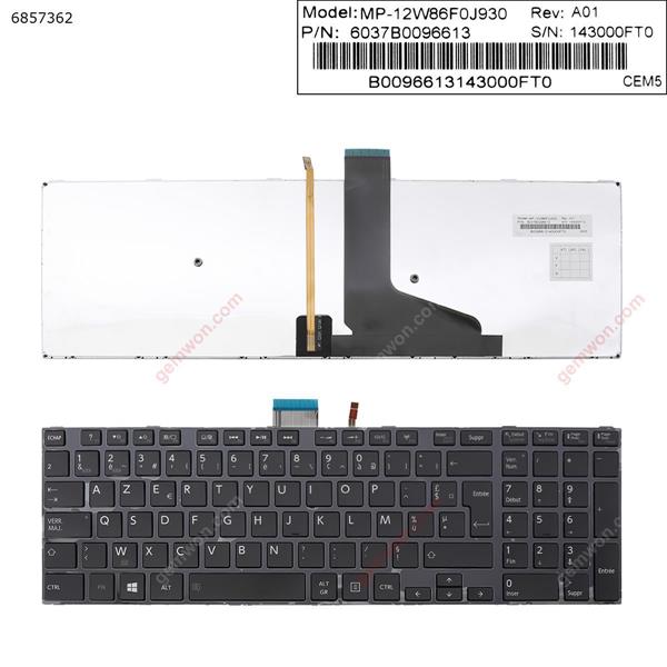 Toshiba Satellite C70-A C70-B C70D-A C70D-B GLOSSY FRAME BLACK (Backlit Win8) FR 6037B0096613 Laptop Keyboard (A+)