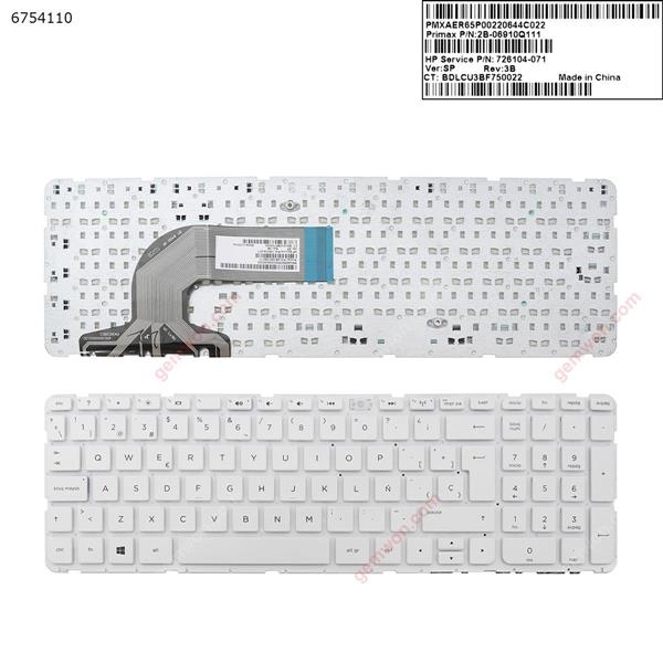 HP Pavilion 15-e 15-n 250 G3 255 G3 256 G3 WHITE（Without  FRAME Win8)  SP N/A Laptop Keyboard (A+)