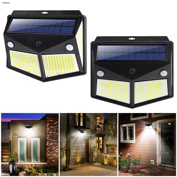 Solar Outdoor Lights, 280LED Solar Motion Sensor Security Lights, 300 ° Wide Lighting Angle, IP65, Waterproof, Solar Powered, Wireless Wall Lights for Garden, Patio, Deck, Porch (2 Pack) Solar Charge 280LED