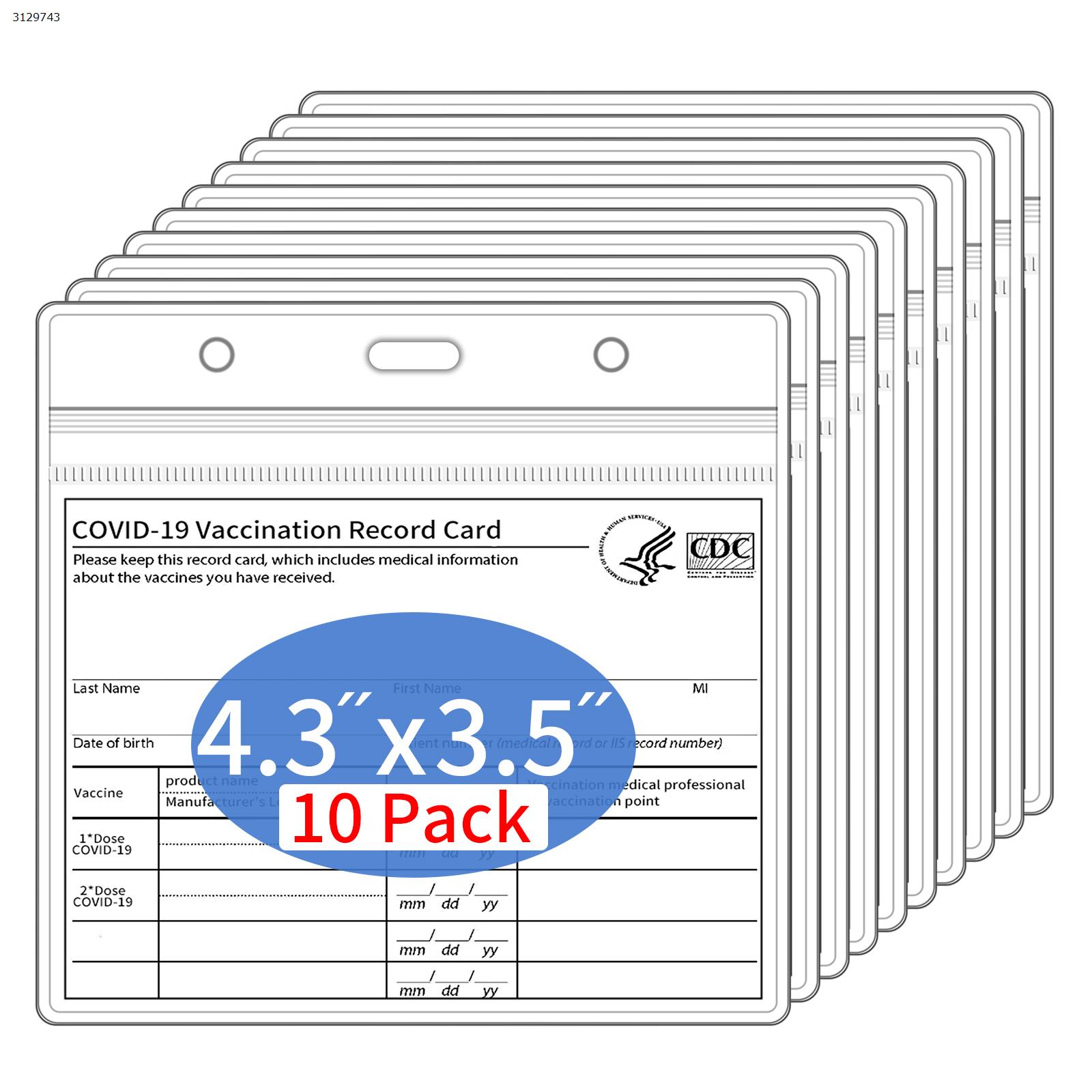 4.3*3.5 Transparent PVC Waterproof Card Holder (10pcs) Other N/A