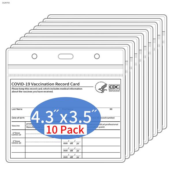 4.3*3.5 Transparent PVC Waterproof Card Holder (10pcs) Other N/A