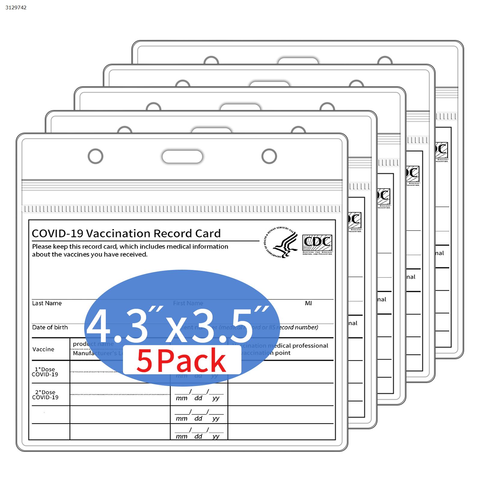 4.3*3.5 Transparent PVC Waterproof Card Holder (5pcs) Other N/A