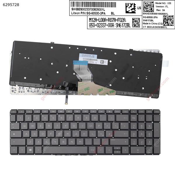 HP  Spectre x360 15-ch 15-ch000  BLACK (Backlit,Without FRAME,win8)  IT 852-44709-00A SN6172BL SG-90500-3P Laptop Keyboard (Original)