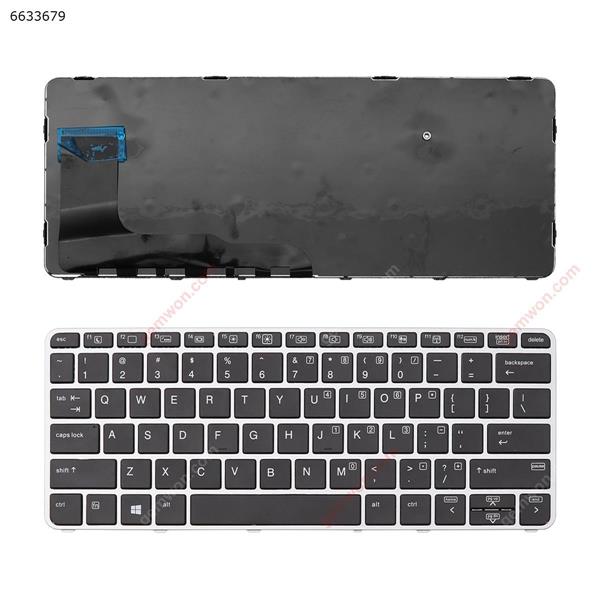 HP EliteBook 820 G3 SILVER FRAME BLACK (without point,Win8) US N/A Laptop Keyboard (OEM-B)