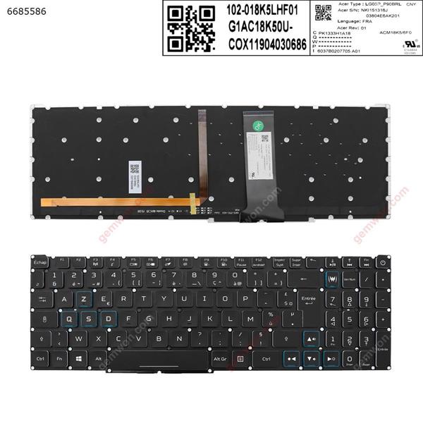 Acer Nitro-4  an515-54 an515-43 an517-51 an715-51 BLACK ((Full Colorful Backlit ,without FRAME ，Blue crystal key cap， WIN8 ) FR LG5P-P90BRL NKI151316JMC 03804E6AK201 6037B0207705 JIT SF-2196 DG 002-18K36LHE01+ 55CH0335 Laptop Keyboard (OEM-A)