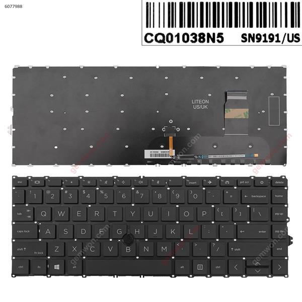HP EliteBook 840 g7 BLACK ( Without FRAME, with point ， Win8) US 6037B0161801 SG-A2130-XUA SN9191 Laptop Keyboard (OEM-A)