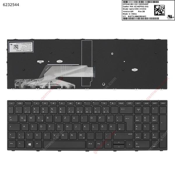 HP Probook 450 G5 455 G5 470 G5 BLACK FRAME BLACK WIN8 GR 9Z.NEFSQ.02T Laptop Keyboard ( )
