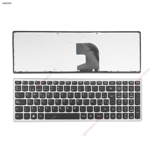 Lenovo	Z500  (Sliver frame  , without point stick	Without backlit) SP LVV502UK Laptop Keyboard (OEM-B)