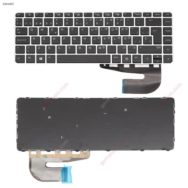 HP EliteBook 840 G3 Sliver FRAME BLACK (without  point, without   Backlit,Win8) SP HR05-B Laptop Keyboard (OEM-B)