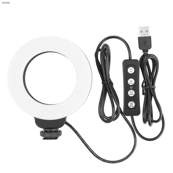 4 inch  Small Selfie Ring Light, Video Conference Lighting  Webcam Light for Laptop/PC Monitor, 3 Light Modes & 10 Brightness Levels, Makeup, YouTube, TikTok  W48 LED Ring Light W48