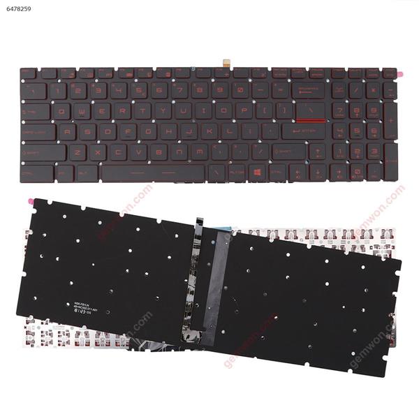 MSI GT72 GS60 GS70 WS60 GE72 GE62 BLACK(Red Backlit,Red Printing,Win8)  US V143422A SF-2196 HF-B IRI-1 Laptop Keyboard (OEM-A)