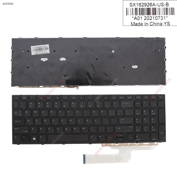 HP Probook 450 G5 455 G5 470 G5 BLACK FRAME BLACK WIN8  OEM   US SX162926AS Laptop Keyboard (OEM-A)