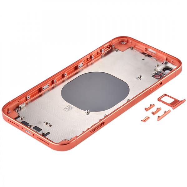 Square Frame Battery Back Cover with SIM Card Tray & Side keys for iPhone XR(Orange) iPhone Replacement Parts Apple iPhone XR
