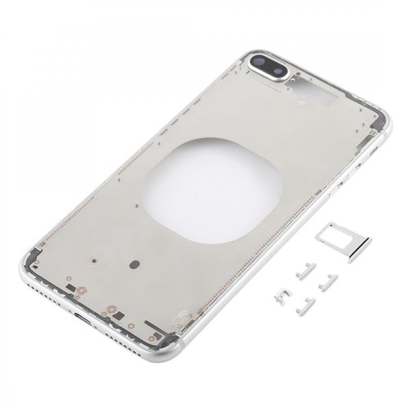 Transparent Back Cover with Camera Lens & SIM Card Tray & Side Keys for iPhone 8 Plus (White) iPhone Replacement Parts Apple iPhone 8 Plus