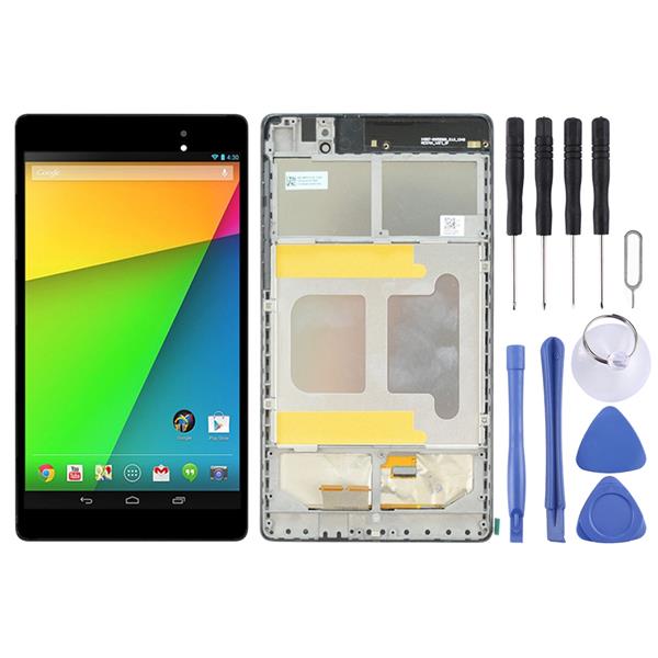 LCD Screen and Digitizer Full Assembly with Frame for Asus Google Nexus 7 2nd 2013 ME571KL (WIFI Version) (Black) Asus Replacement Parts Google Nexus 7