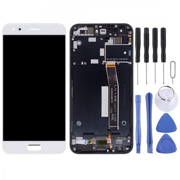 LCD Screen and Digitizer Full Assembly with Frame for Asus ZenFone 4 ZE554KL Z01KDA Z01KD Z01KS (White) Asus Replacement Parts Asus ZenFone 4