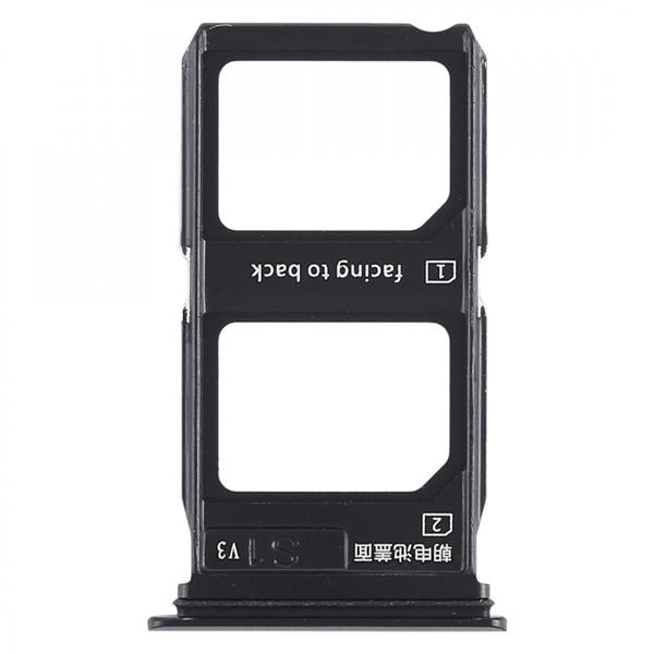 2 x SIM Card Tray for Vivo X9 Plus(Black) Vivo Replacement Parts Vivo X9s Plus