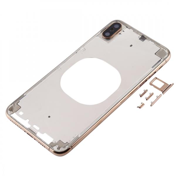 Transparent Back Cover with Camera Lens & SIM Card Tray & Side Keys for iPhone XS Max (Gold) iPhone Replacement Parts Apple iPhone XS Max