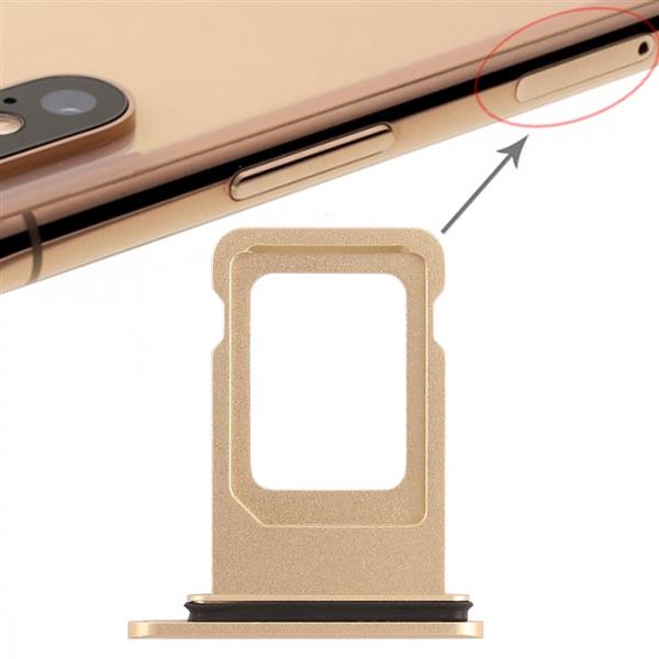 Double SIM Card Tray for iPhone XR (Double SIM Card)(Gold) iPhone Replacement Parts Apple iPhone XR
