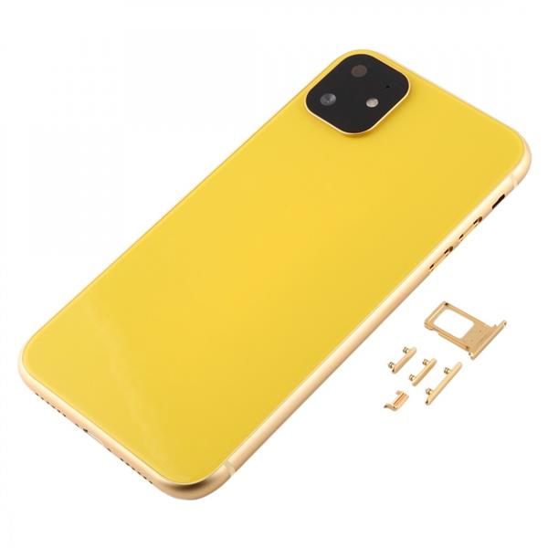 Back Housing Cover with Appearance Imitation of i11 for iPhone XR (with SIM Card Tray & Side keys)(Gold) iPhone Replacement Parts Apple iPhone XR